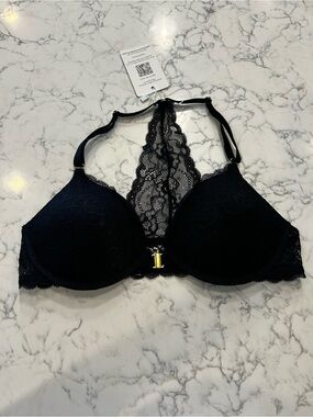 NWT Cherries Black Lace Racerback Bra‎ Size XB